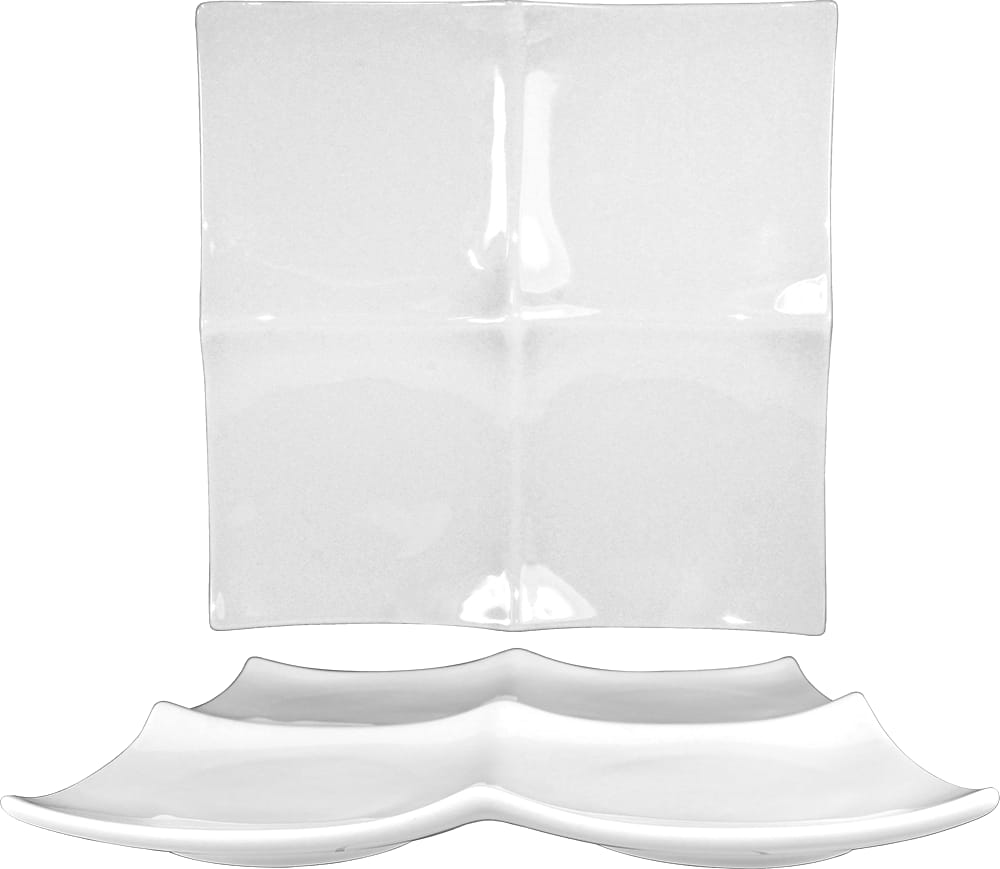 International Tableware PA-410 Paragon™ Porcelain BW 4 Section Plate 10"