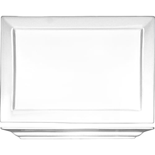 International Tableware EL-26 Elite™ Porcelain BW Platter 12"x 7-7/8"