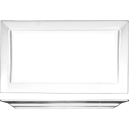 International Tableware EL-21 Elite™ Porcelain BW Platter 11-3/4" x 6-3/4"