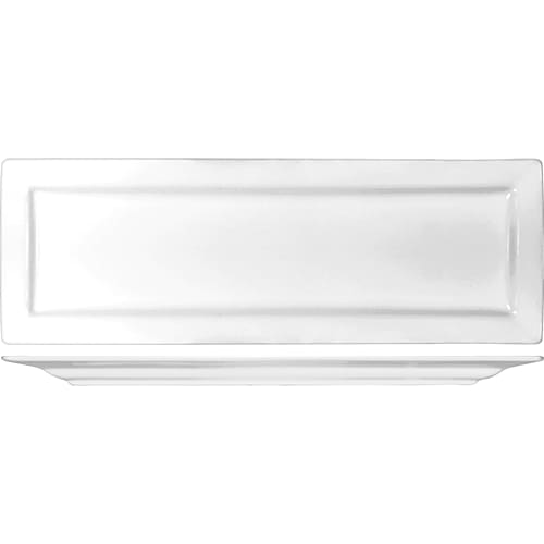 International Tableware EL-50 Elite™ Porcelain BW Platter 16-1/8" x 5-1/2"
