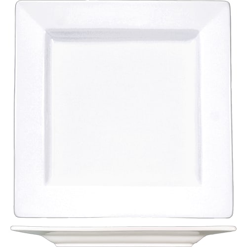 International Tableware EL-40 Elite™ Porcelain BW Square Plate 12"