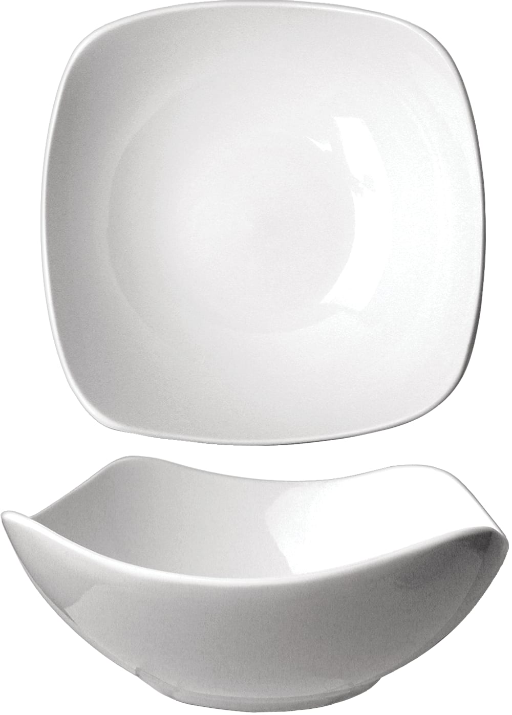 International Tableware QP-15 Quad™ Porcelain EW Square Bowl (50oz)