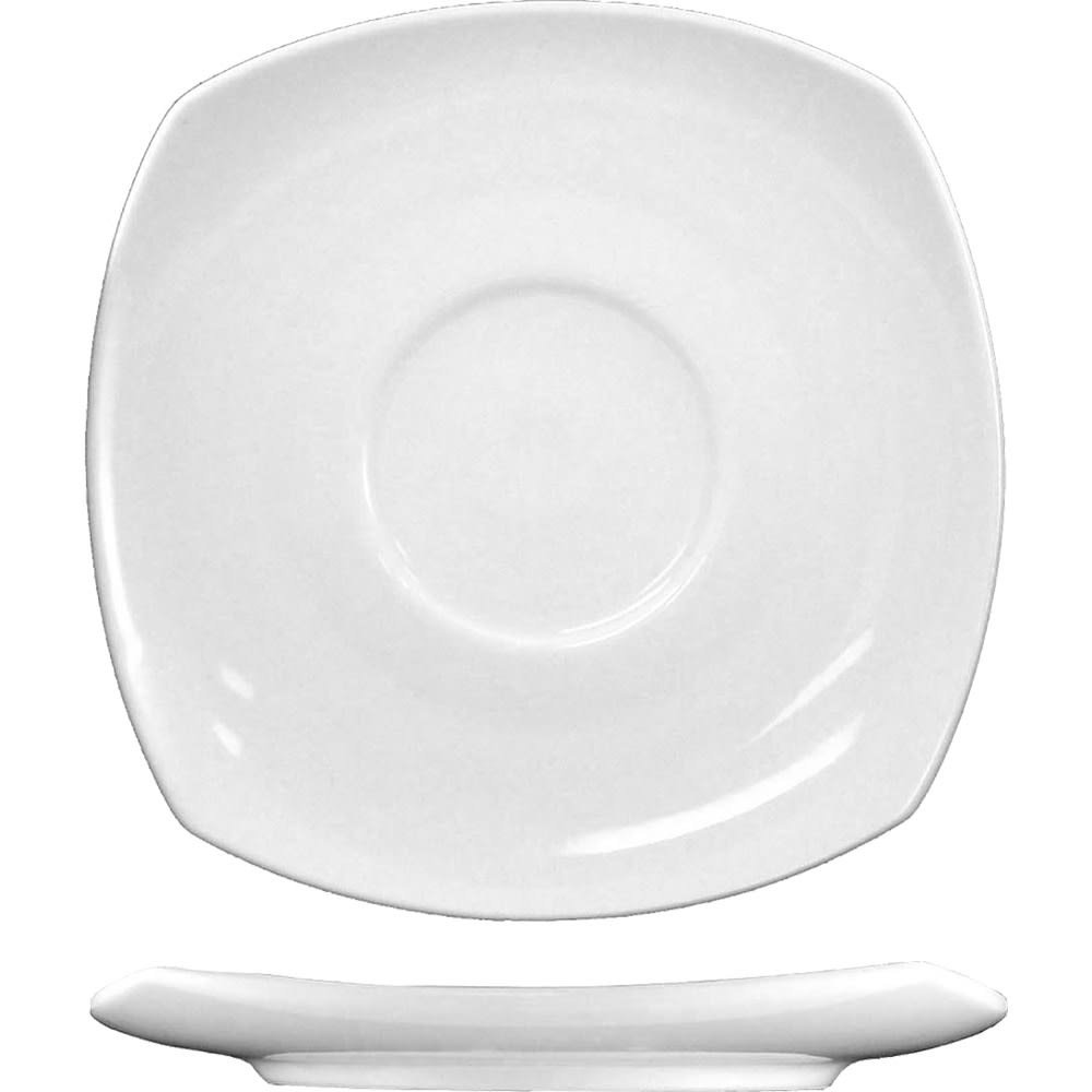 International Tableware QP-2 Quad™ Porcelain EW Square Saucer 5-3/4"