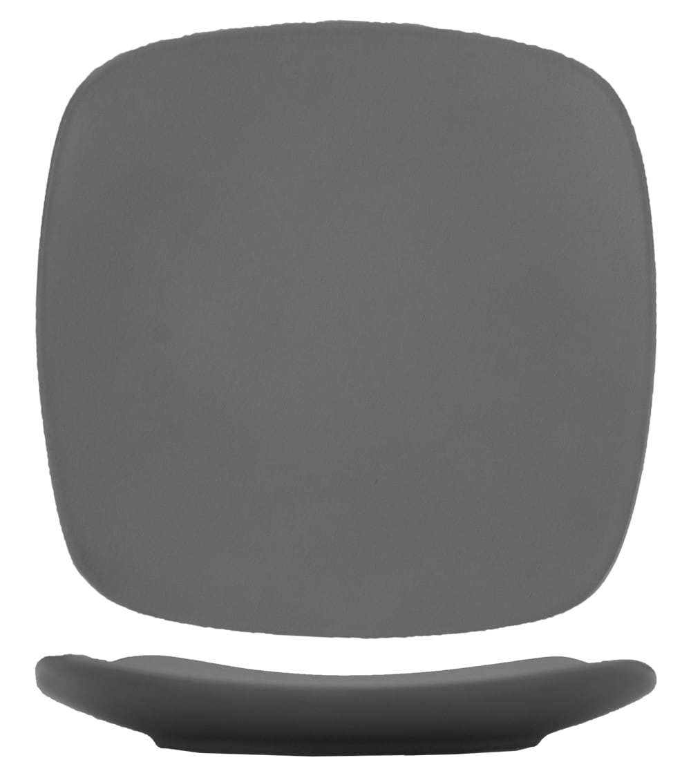 International Tableware QP-9-MG Quad™ Porcelain Matte Grey Square Plate 9-3/4"