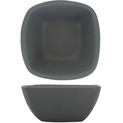International Tableware QP-30-MG Quad™ Porcelain Matte Grey Square Sauce Dish (2oz)