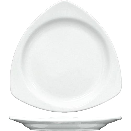 International Tableware TR-7-EW Brighton™ Porcelain EW Triangular Plate 7-1/4"