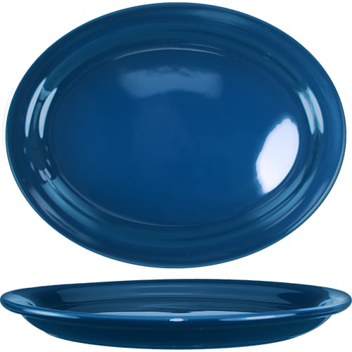 International Tableware CAN-12-LB Cancun™ Stoneware Lt Blue NR Platter 9-3/4"