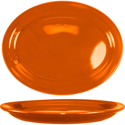 International Tableware CAN-12-O Cancun™ Stoneware Orange NR Platter 9-3/4"