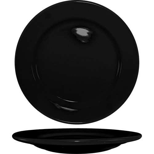 International Tableware CA-8-B Cancun™ Stoneware Black WR Plate 9"