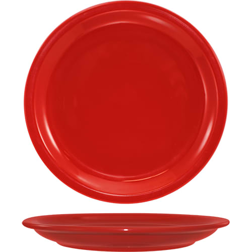 International Tableware CAN-16-CR Cancun™ Stoneware Crimson Red NR Plate 10-1/2"