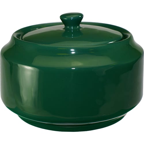 International Tableware CA-61-G Cancun™ Stoneware Green Sugar Bowl w/Lid (13oz)