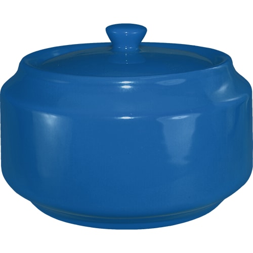 International Tableware CA-61-LB Cancun™ Stoneware Lt Blue Sugar Bowl w/Lid (13oz)