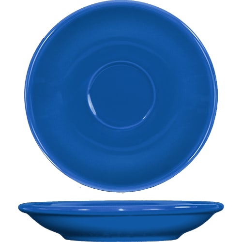 International Tableware CA-36-LB Cancun™ Stoneware Lt Blue A.D. Saucer 5-1/8"