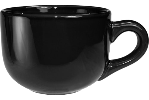 International Tableware 822-05 Cancun™ Stoneware Black Latte Cup (14oz)