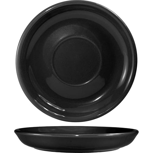 International Tableware 822-05S Cancun™ Stoneware Black Latte Saucer 6-1/8"