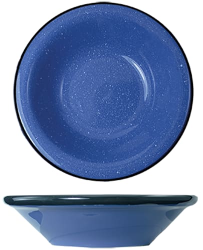 International Tableware CF-10 Campfire™ Stoneware Blue w/Wht Speckles Grapefruit Bowl 13oz