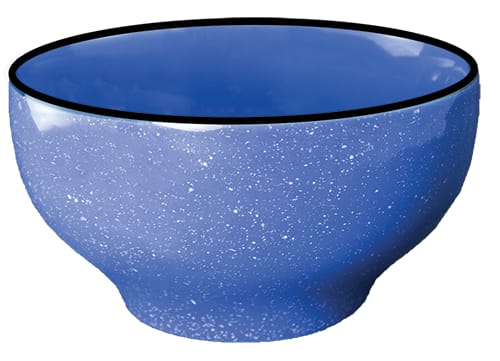 International Tableware CF-45 Campfire™ Stoneware Blue w/White Speckles Footed Bowl (144oz