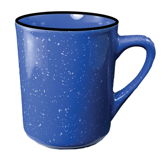 International Tableware 87241-CF Campfire™ Stoneware Blue w/White Speckles Toledo Mug (8.5oz)