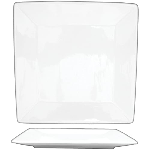 International Tableware SP-9 Slope™ Porcelain BW Square Plate 9"