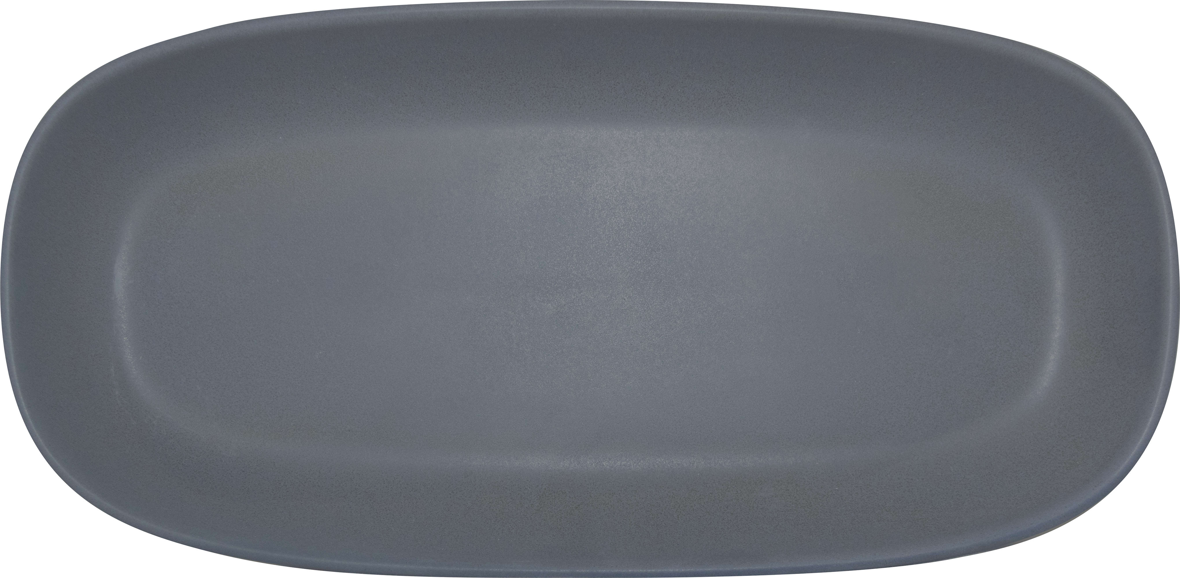 International Tableware SR-13 Strata™ Stoneware Two Tone Grey/Sand Platter 11-3/4"