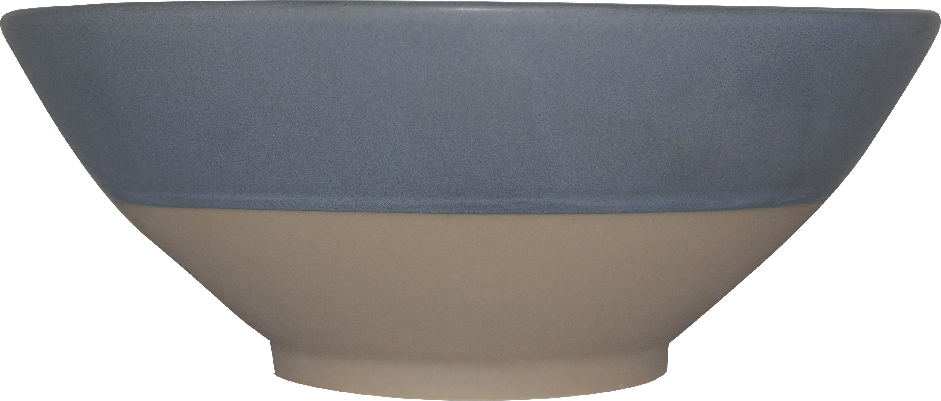 International Tableware SR-44 Strata™ Stoneware Two Tone Grey/Sand Footed Bowl (38oz)