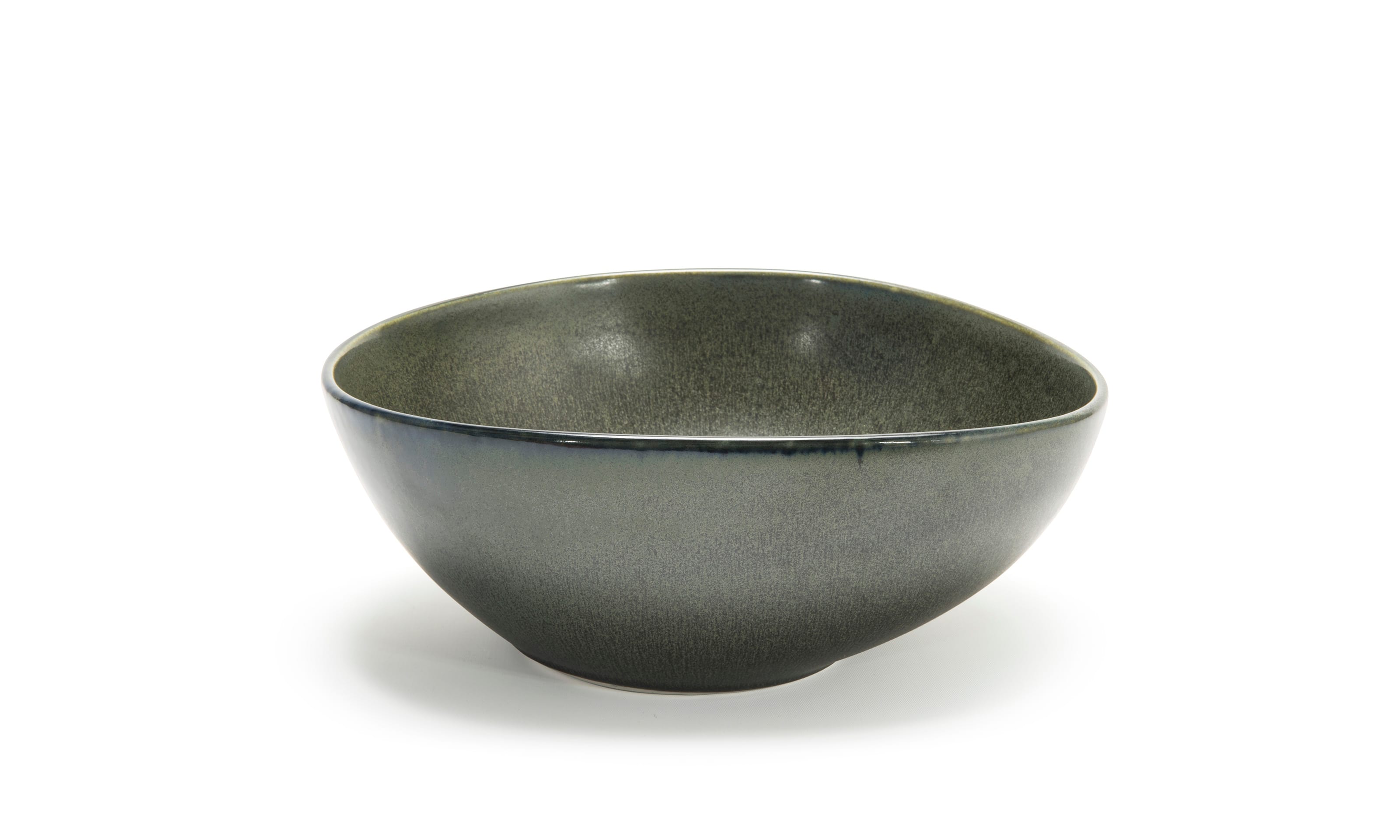 Front of the House BBO034DGP20 9.5" Oval Tall Kiln® Bowl, 60 oz, Sage, 2/Case
