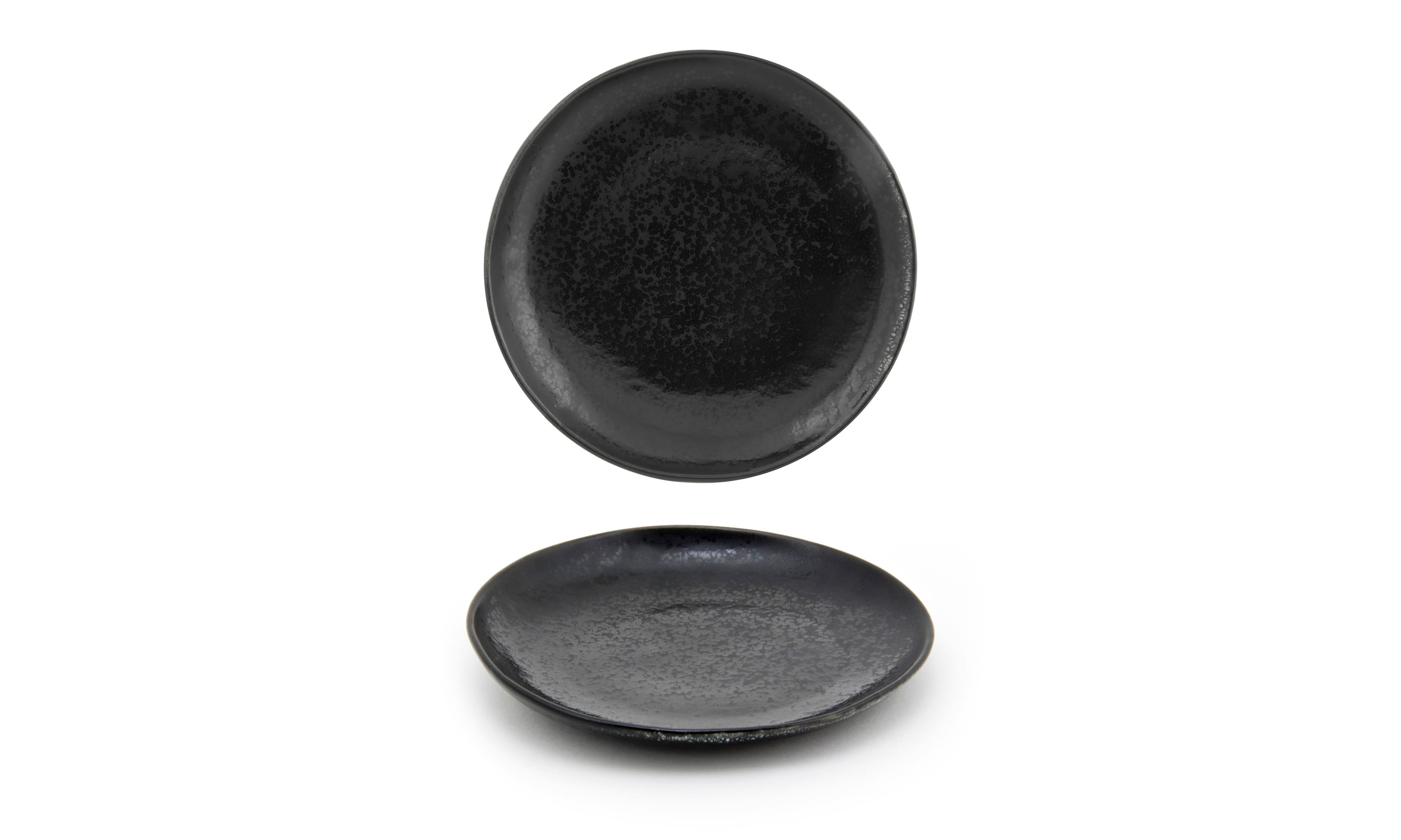 Front of the House DAP076BKP23 6" Round Kiln® Plate, Pepper, 12/Case