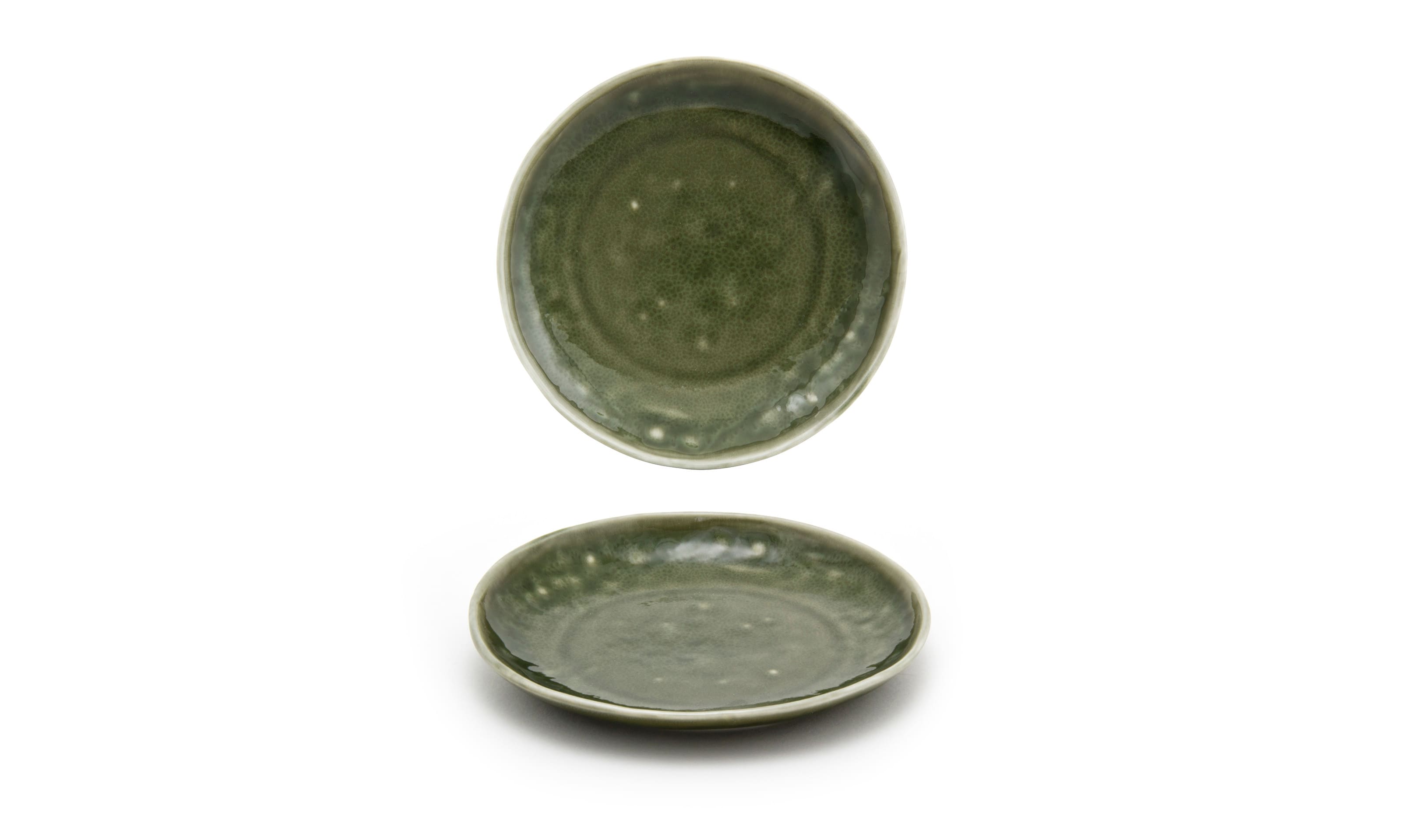 Front of the House DAP076GRP23 6" Round Kiln® Plate, Leek, 12/Case