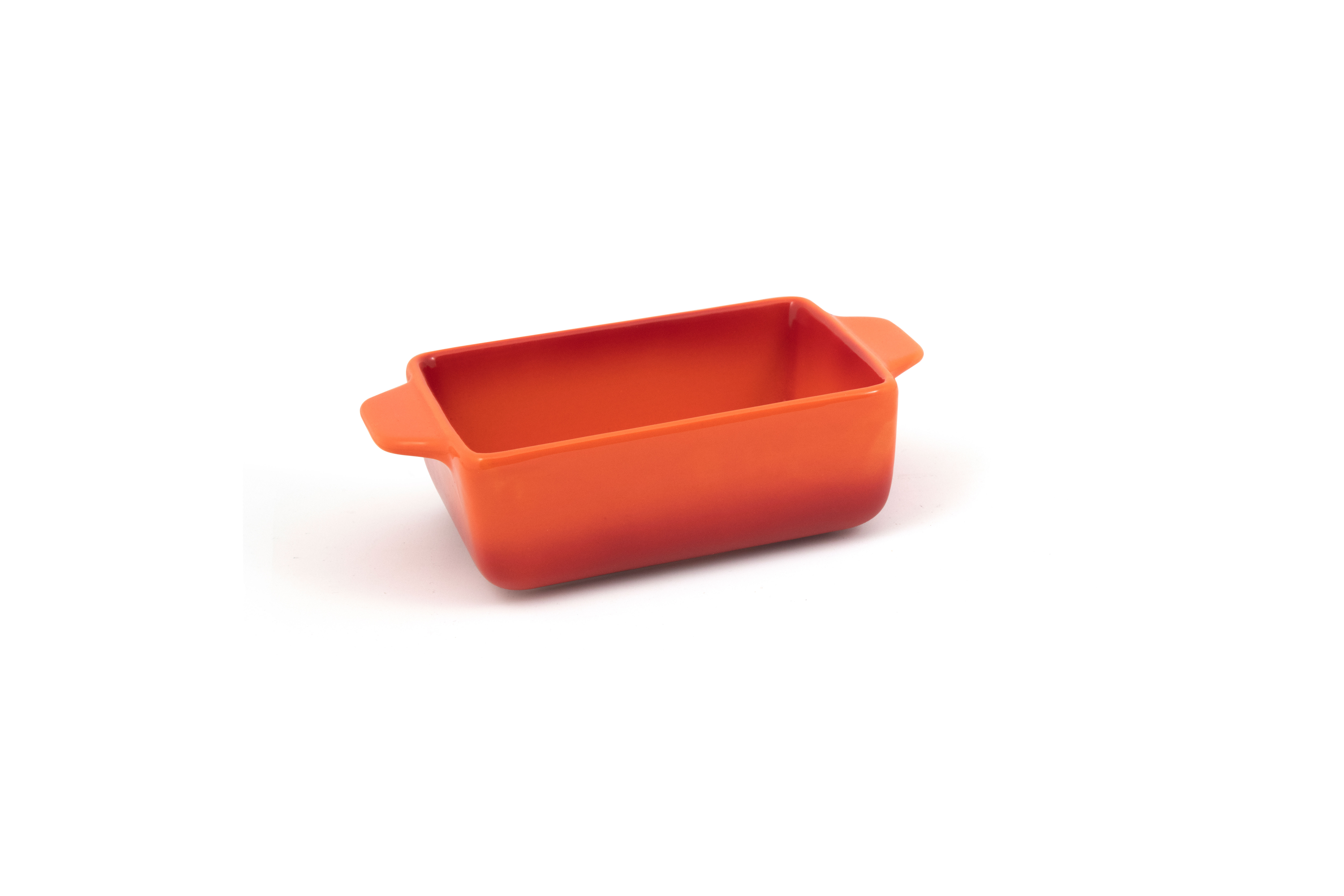 Front of the House DBO137ORC23 16 oz Rectangle Kiln® Ovenware Dish, Blood Orange, 12/Case