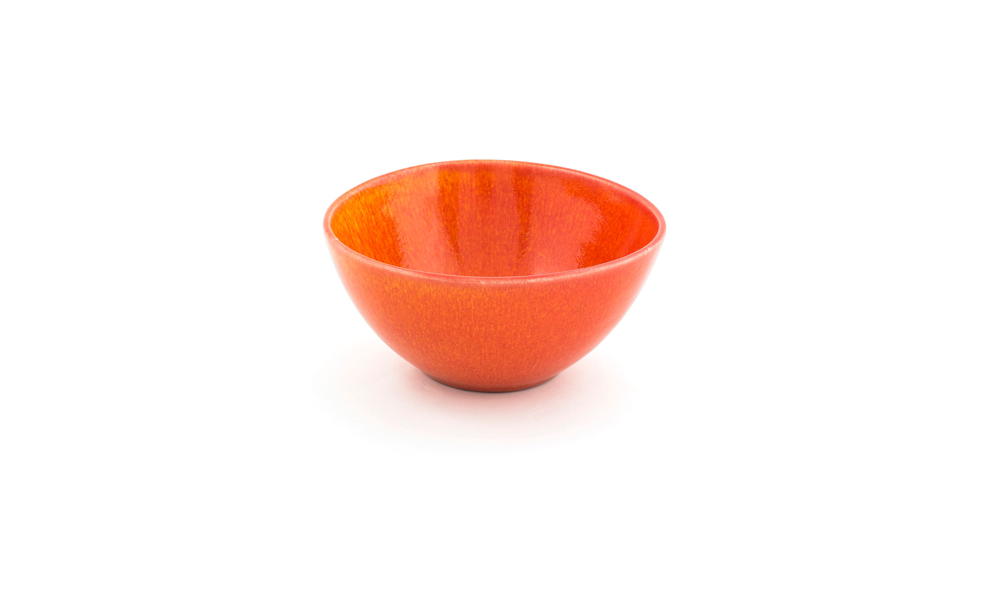 Front of the House DBO154ORP21 7.5" Oval Tall Kiln® Bowl, 42 oz, Blood Orange, 4/Case