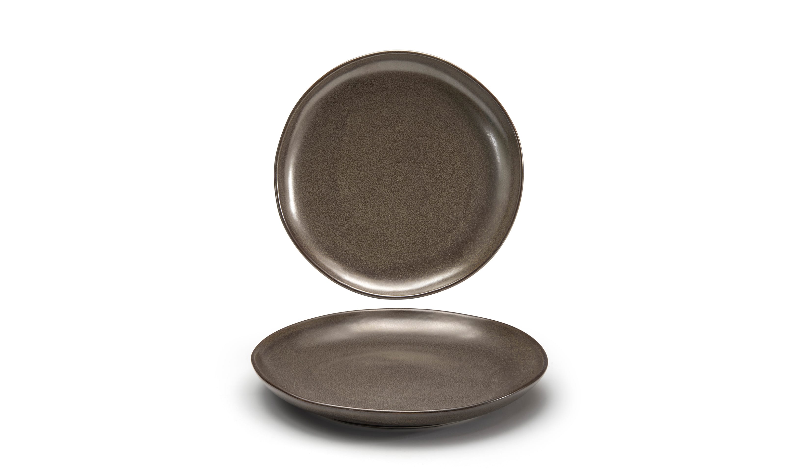 Front of the House DDP061ESP22 10" Round Kiln® Plate, Mocha, 6/Case