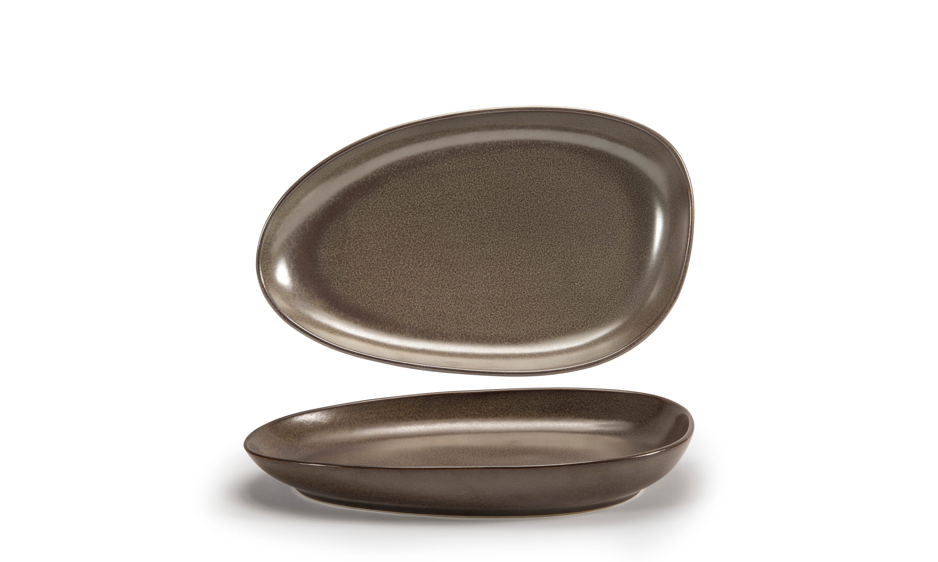 Front of the House DDP062ESP22 11" Oval Kiln® Plate, Mocha, 6/Case