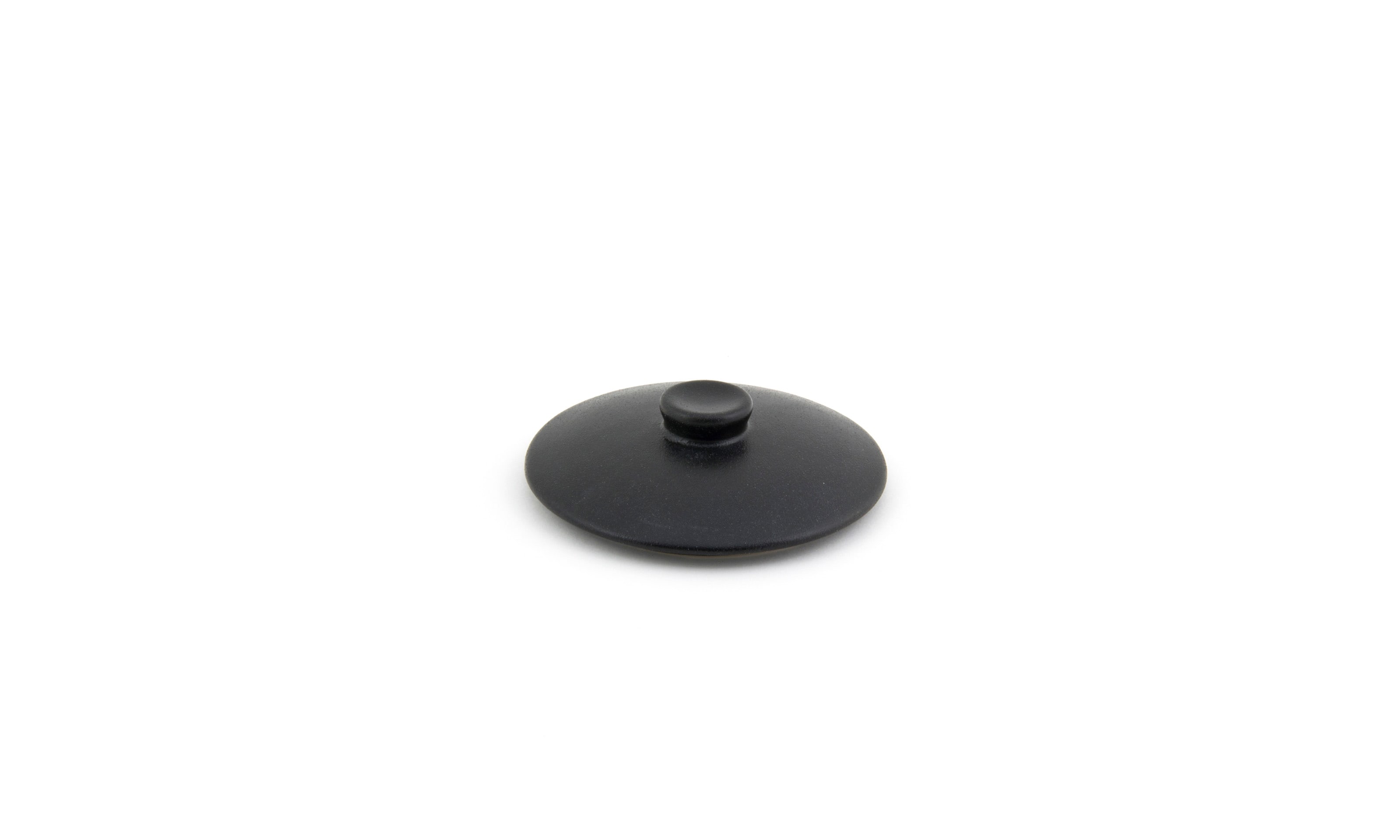 Front of the House DLI133BKC23 16 oz Round Kiln® Ovenware Lid, Black, 12/Case