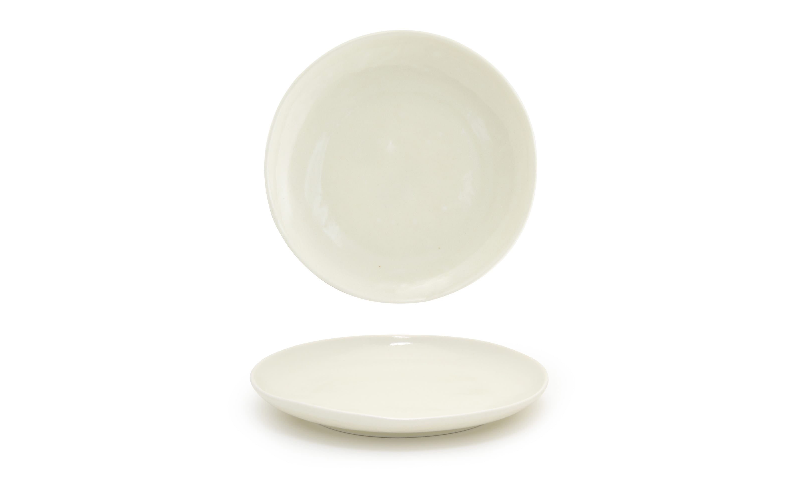 Front of the House DOS029BEP22 11" Round Kiln® Plate, Vanilla Bean, 6/Case