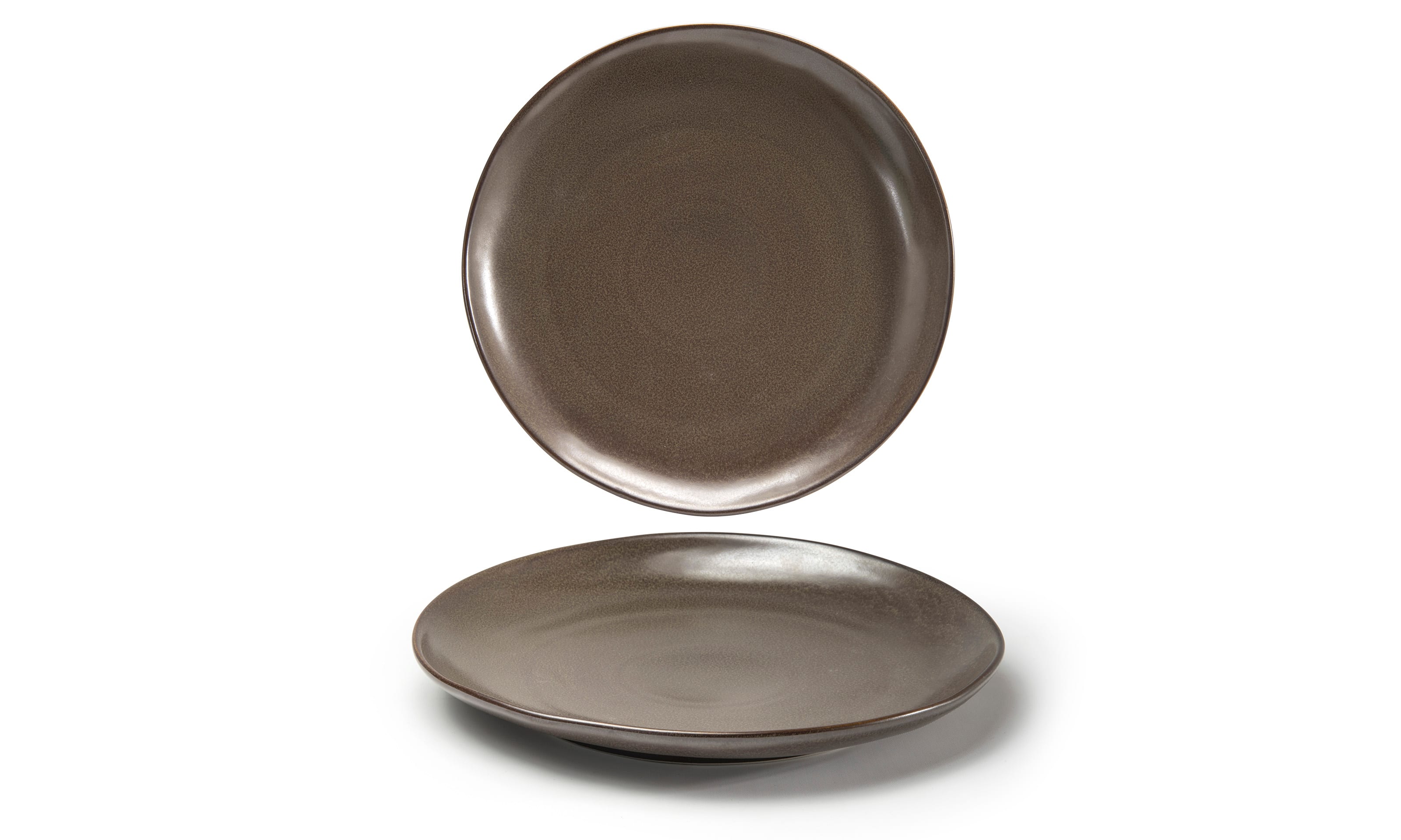 Front of the House DOS029ESP22 11" Round Kiln® Plate, Mocha, 6/Case