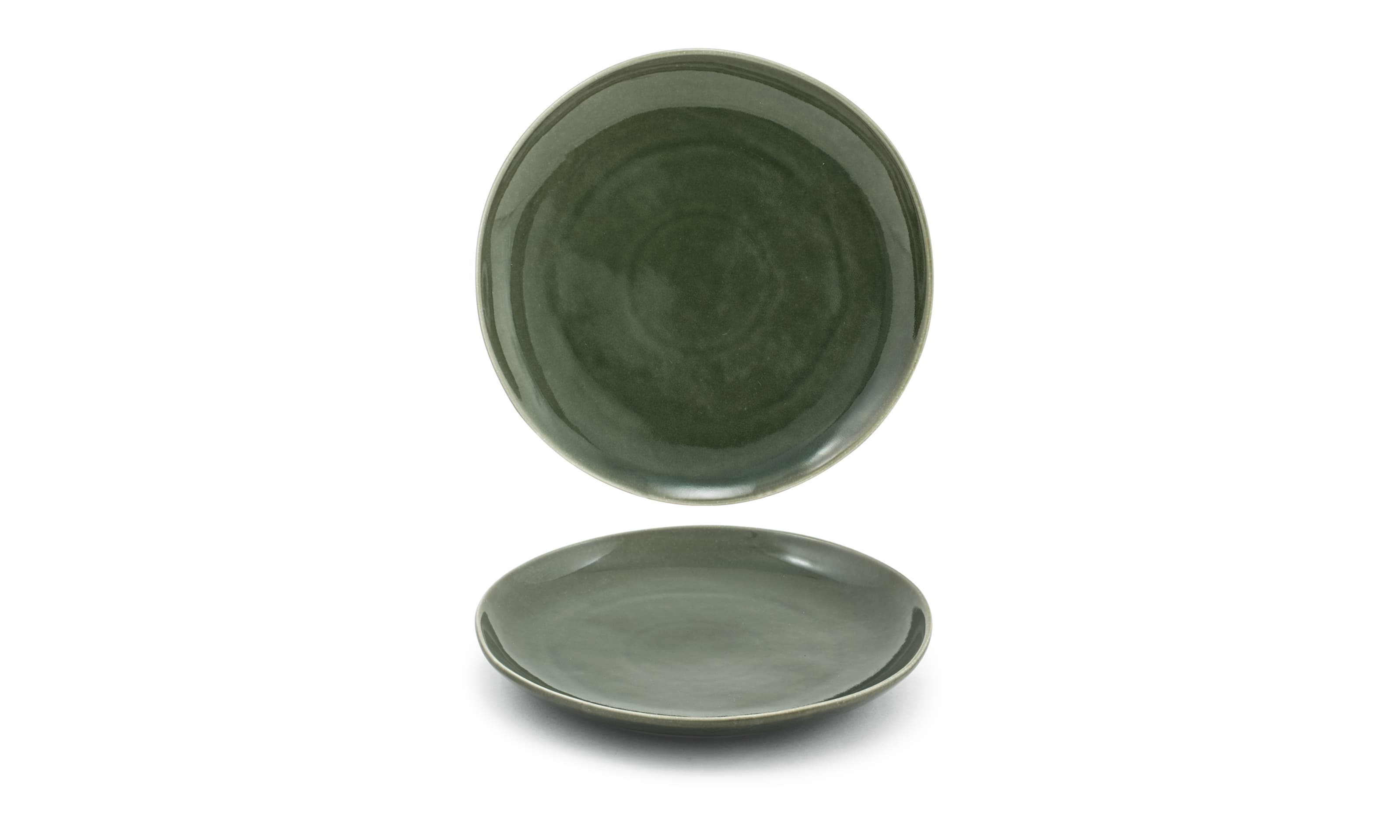 Front of the House DOS029GRP22 11" Round Kiln® Plate, Leek, 6/Case