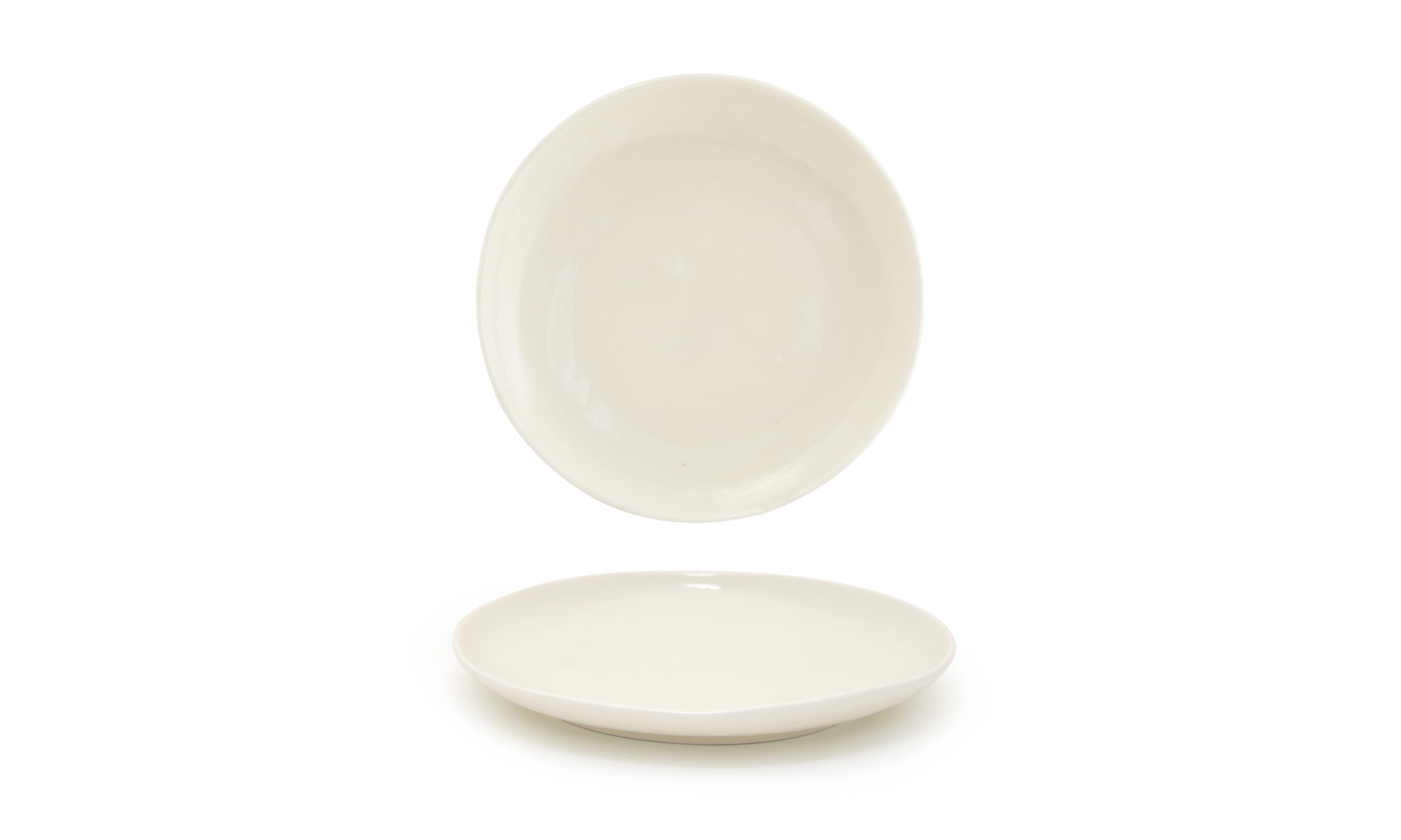 Front of the House DSP031BEP23 8" Round Kiln® Plate, Vanilla Bean, 12/Case