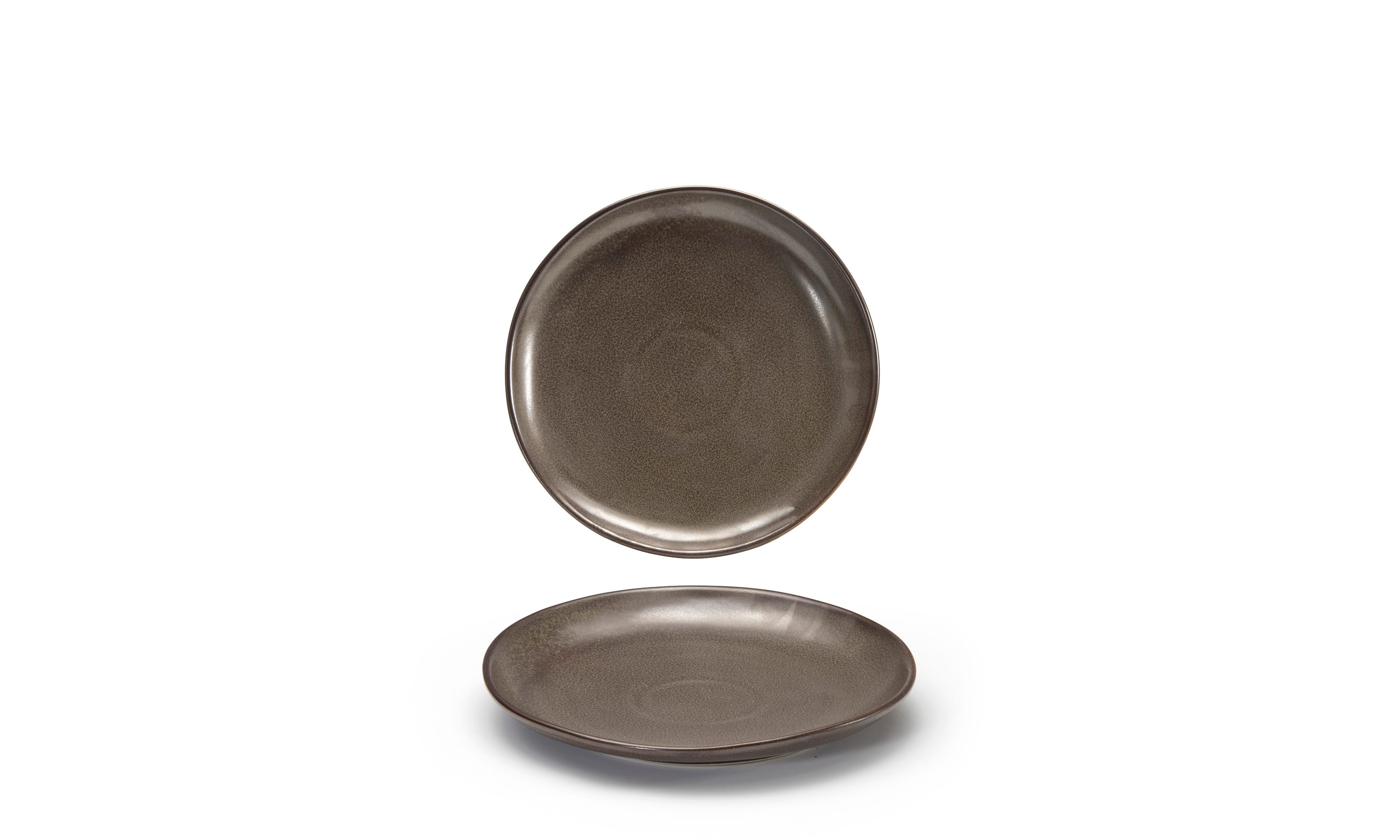 Front of the House DSP031ESP23 8" Round Kiln® Plate, Mocha, 12/Case