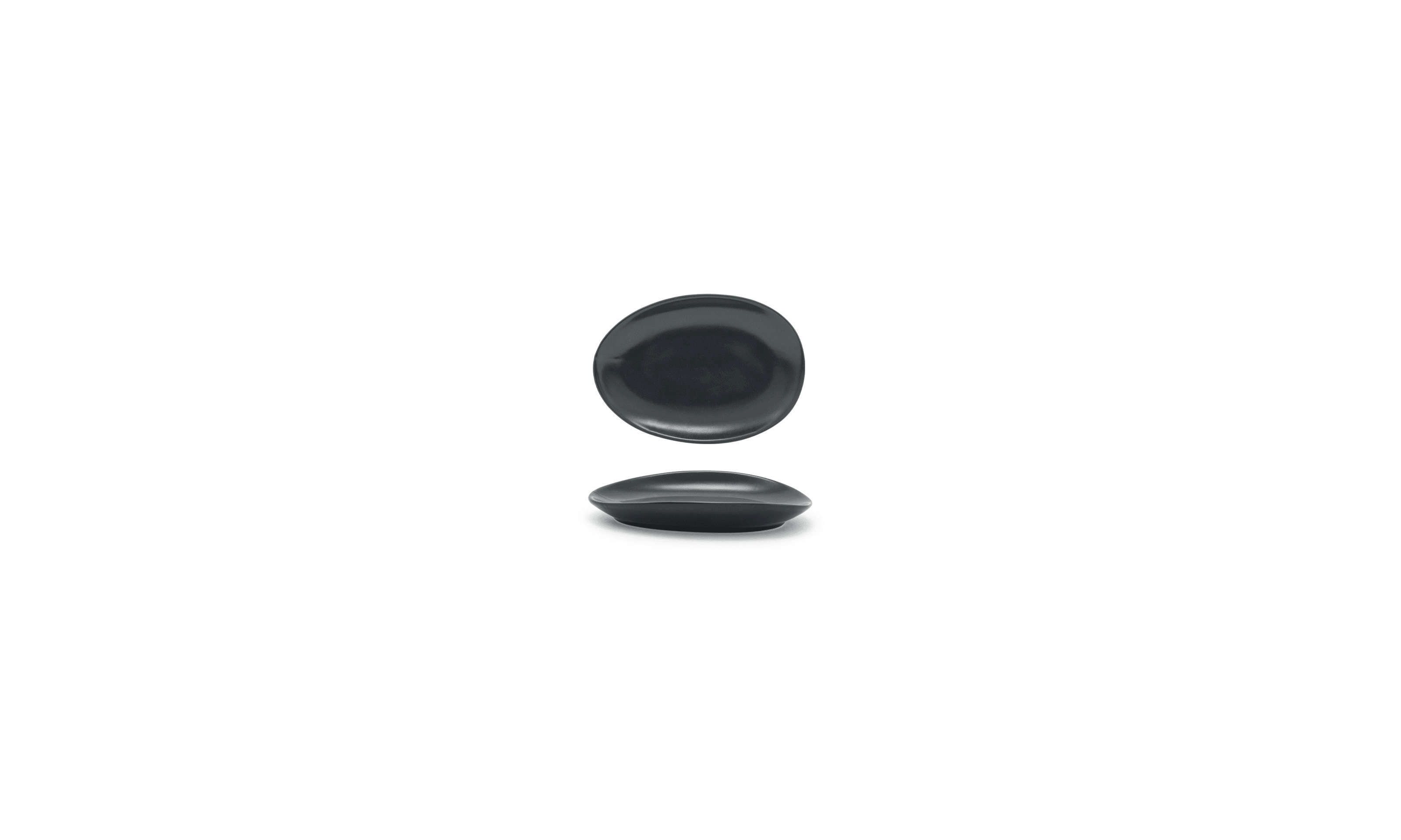 Front of the House DAP077BKP23 5.5" Oval Tides® Plate, Mussel, 12/Case