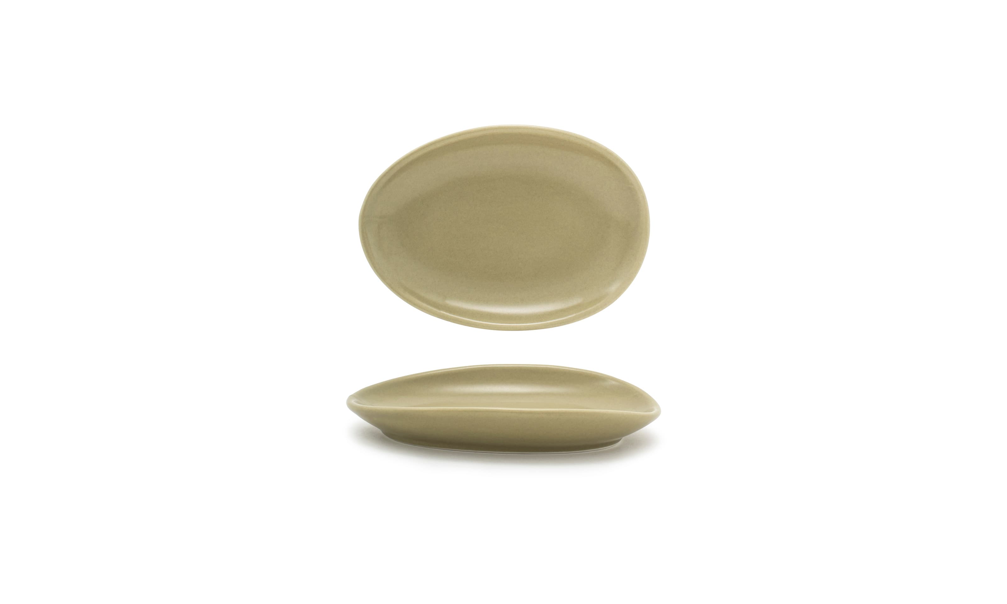 Front of the House DAP077GRP23 5.5" Oval Tides® Plate, Sea Grass, 12/Case