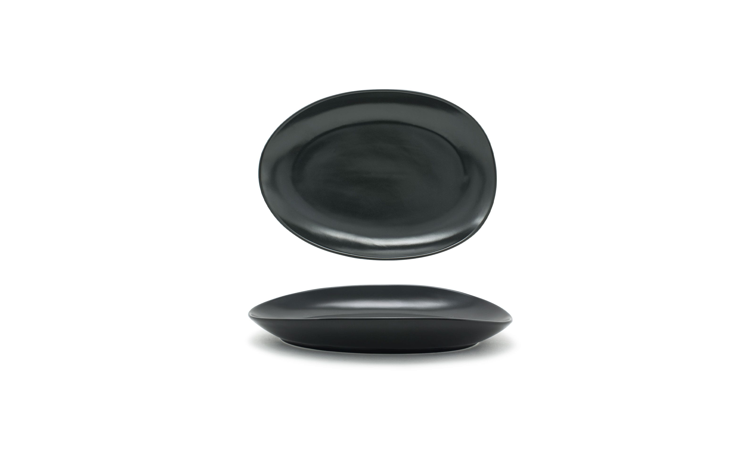Front of the House DDP063BKP21 10" Oval Tides® Plate, Mussel, 4/Case