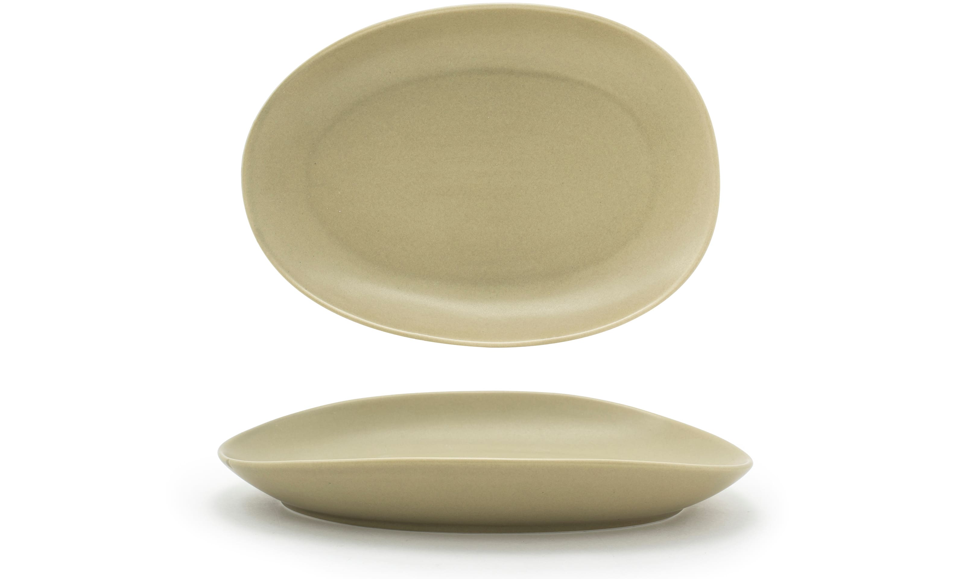 Front of the House DDP063GRP21 10" Oval Tides® Plate, Sea Grass, 4/Case
