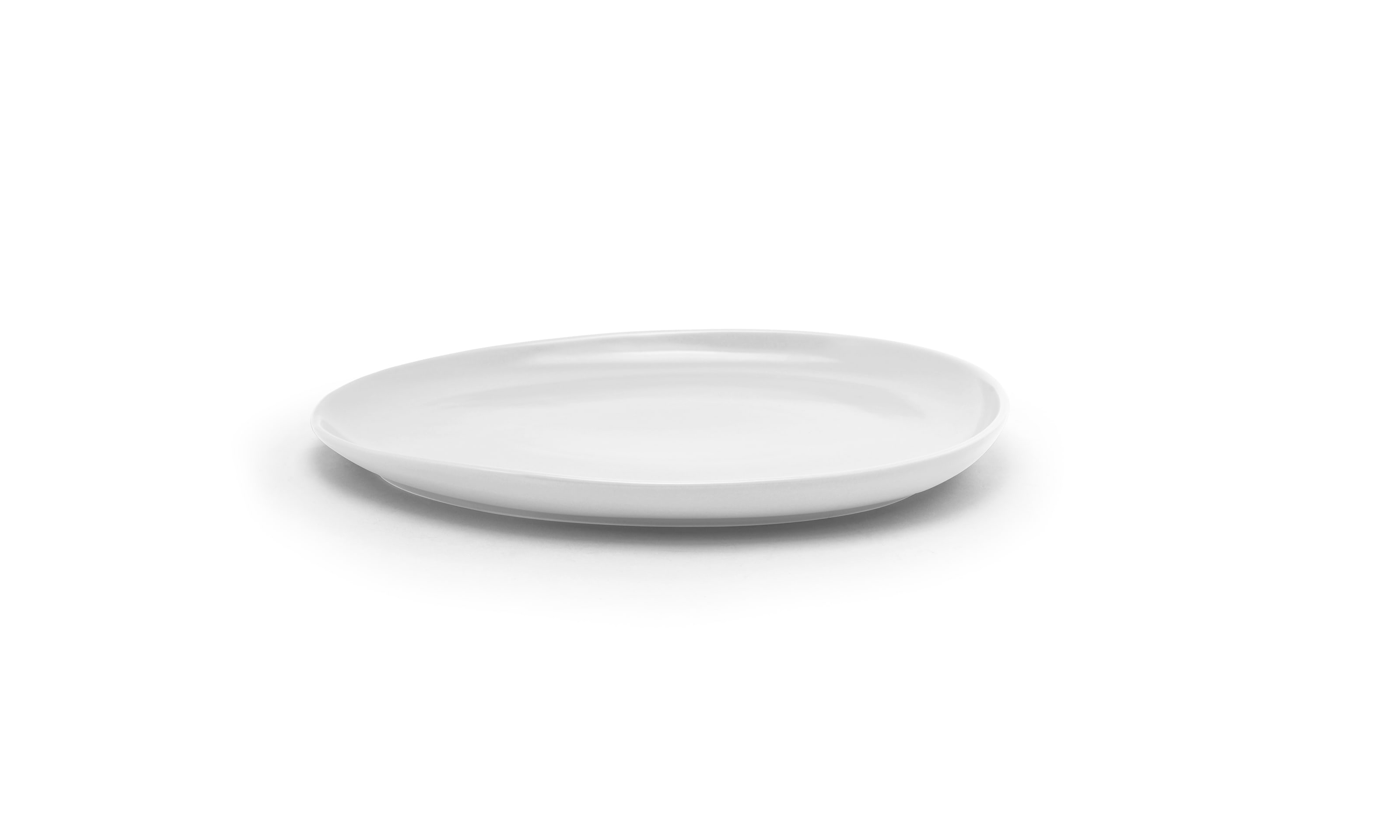 Front of the House DOS032WHP20 13" Oval Tides® Low Platter, White, 2/Case