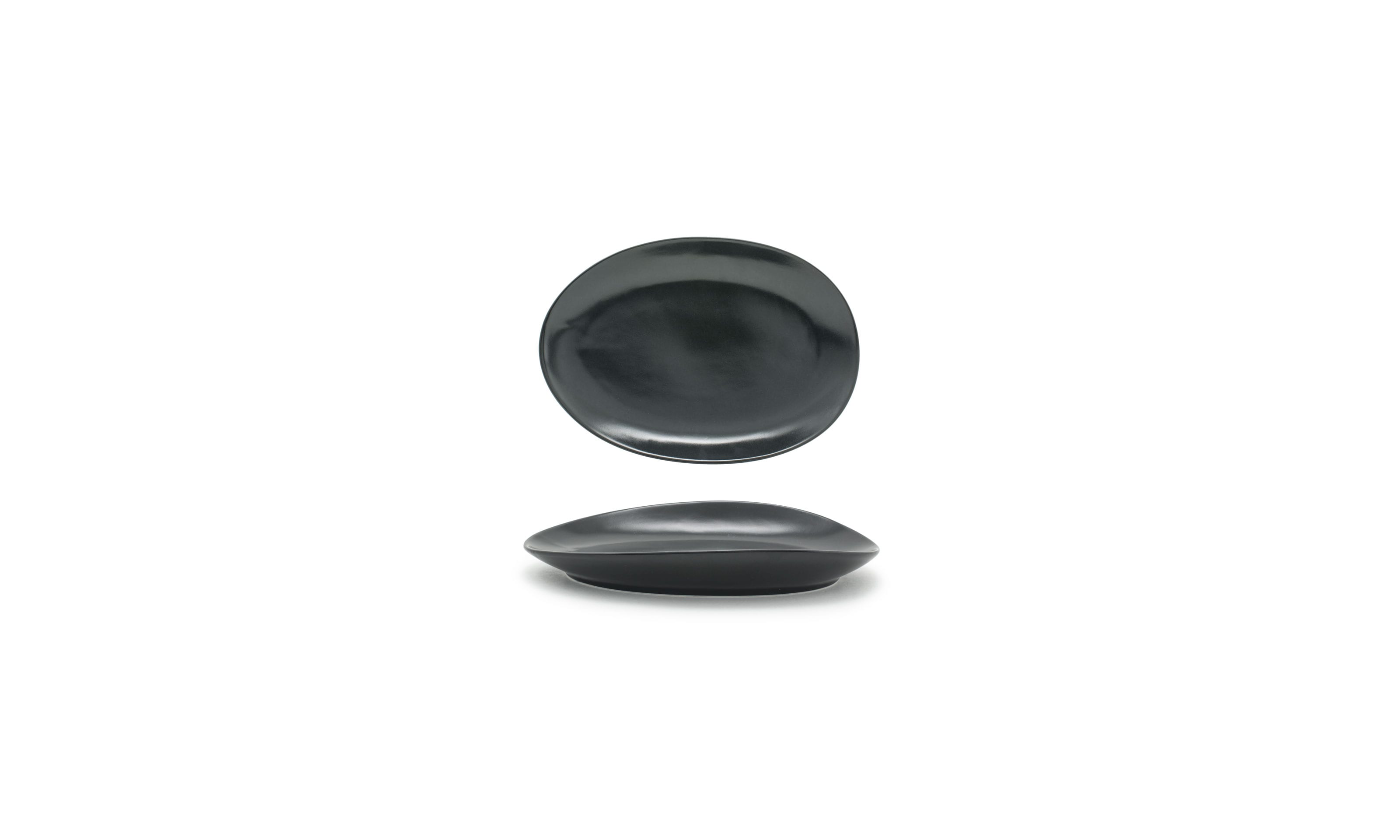 Front of the House DSP033BKP22 8" Oval Tides® Plate, Mussel, 6/Case