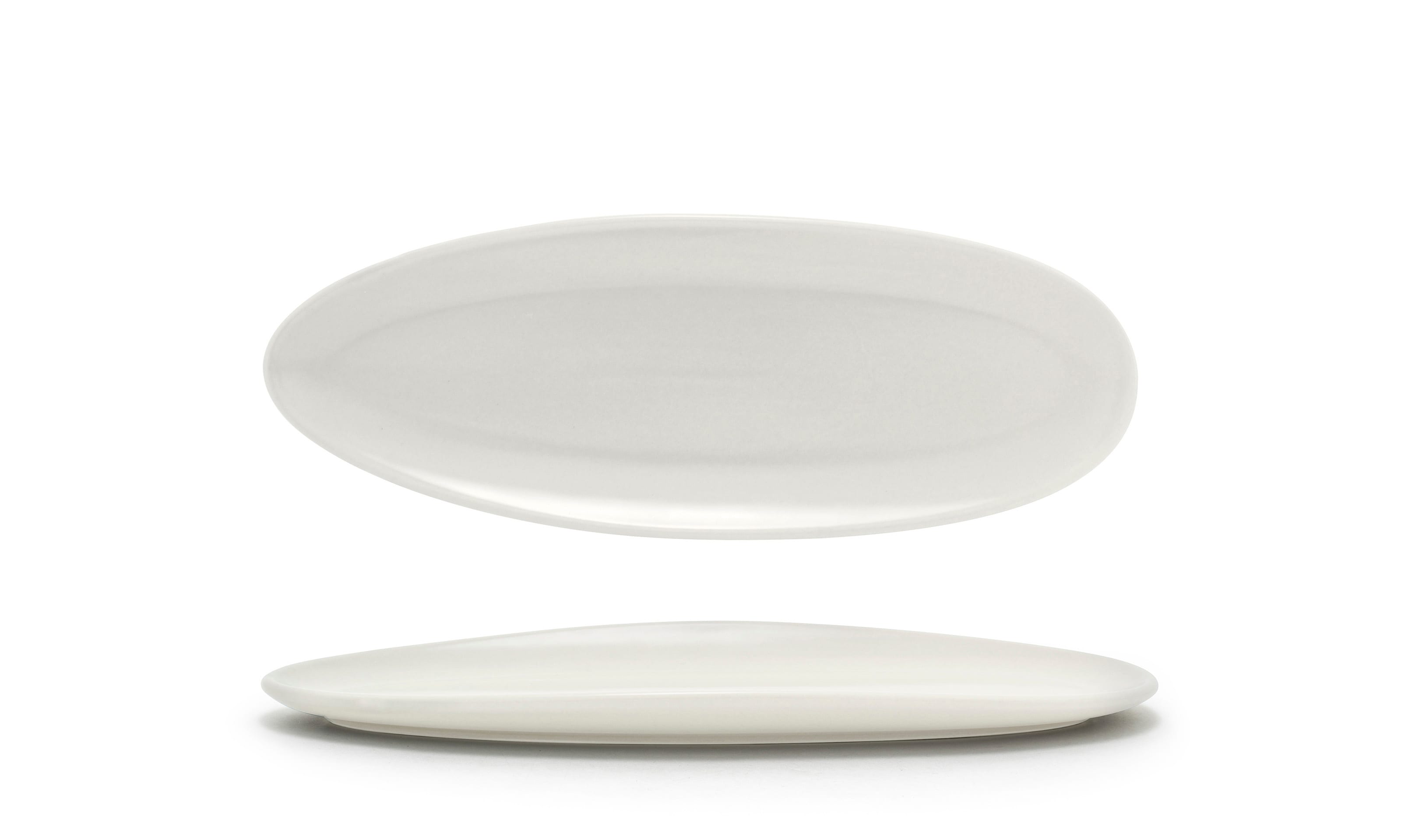 Front of the House DSU008BEP23 11.5" Slim Oval Tides® Plate, Scallop, 12/Case