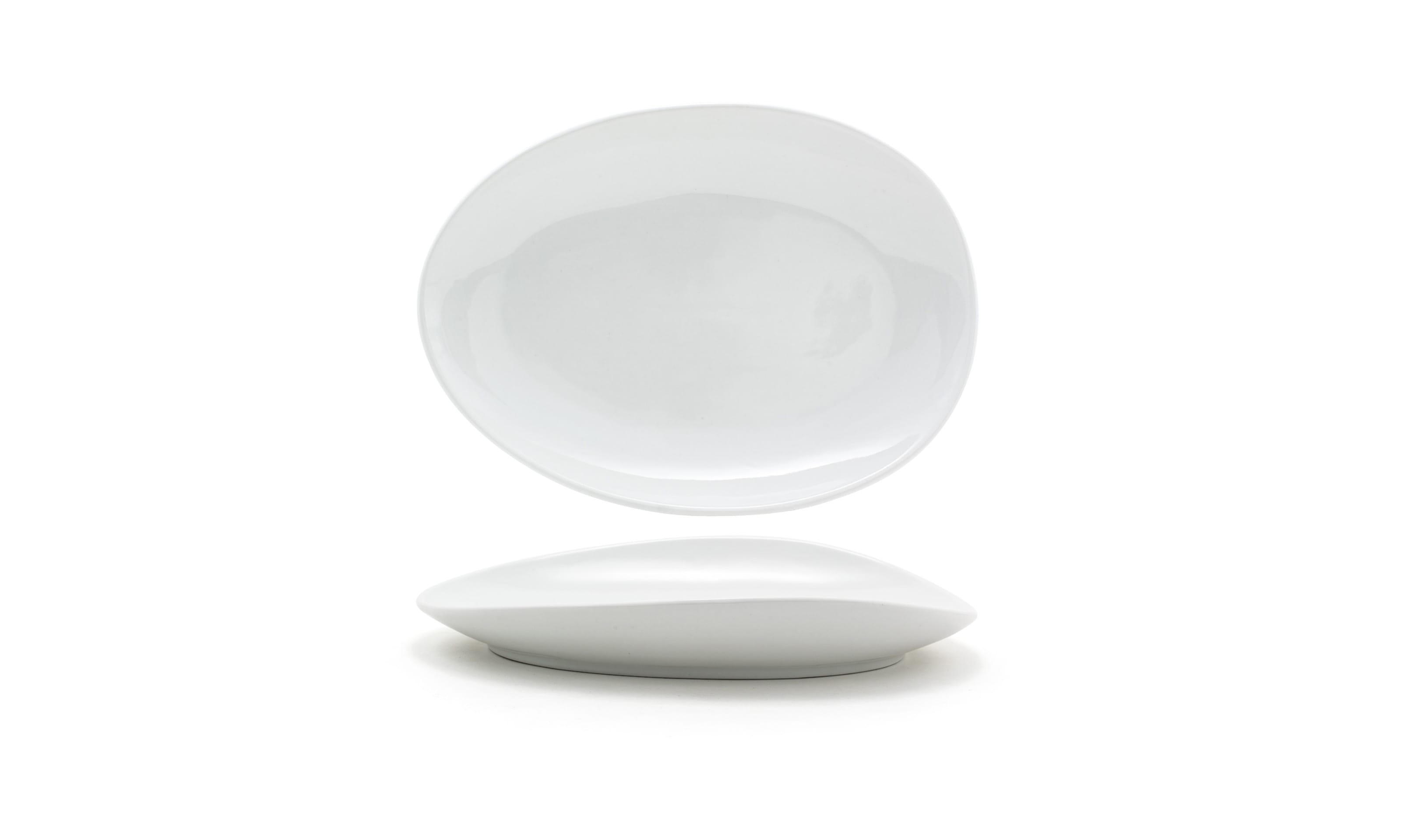 Front of the House SPT055WHP20 14.5" Oval Tides® Platter, White, 2/Case