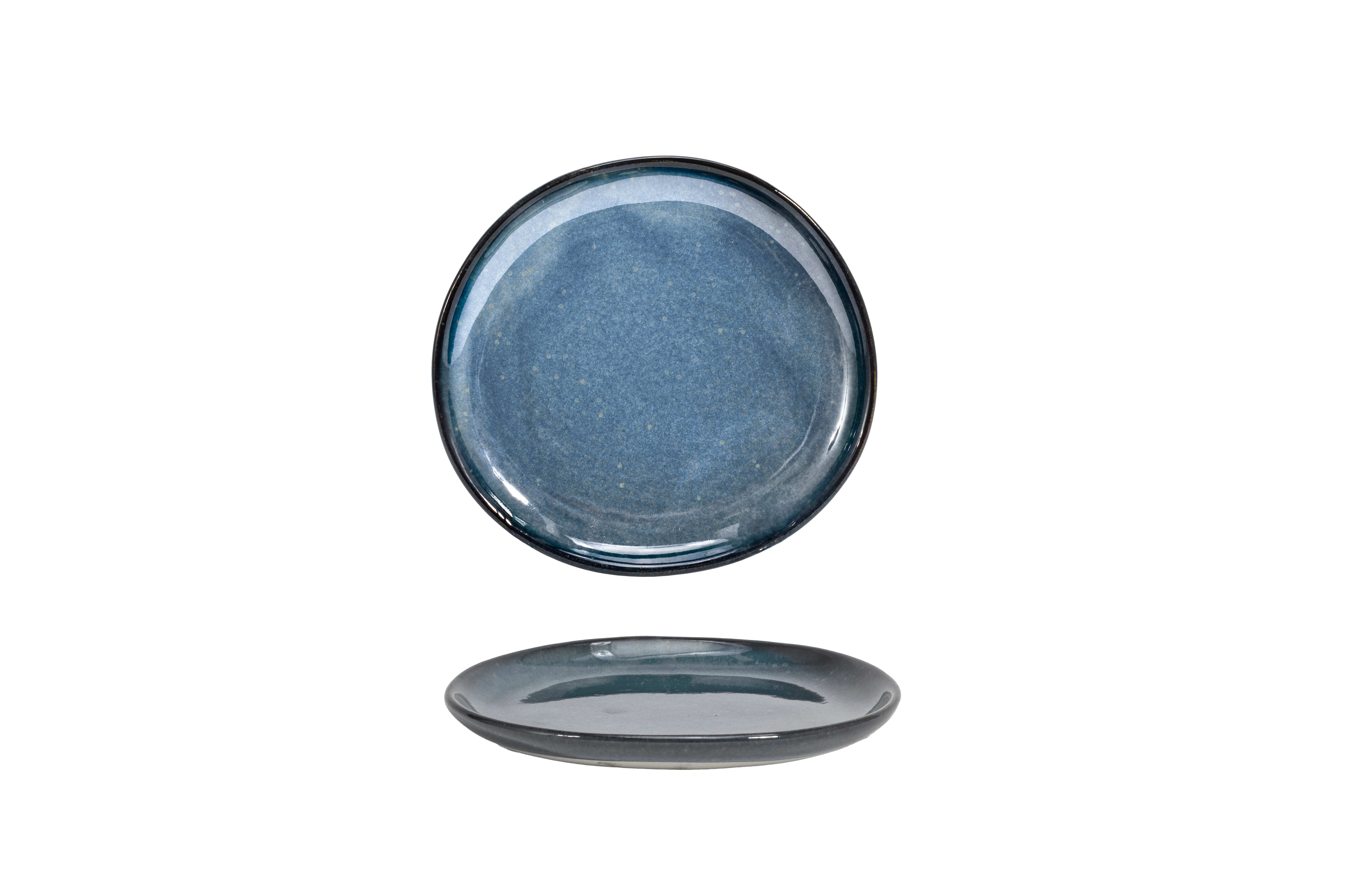 Front of the House DAP082BLP23 6" Round Artefact® Plate, Indigo, 12/Case