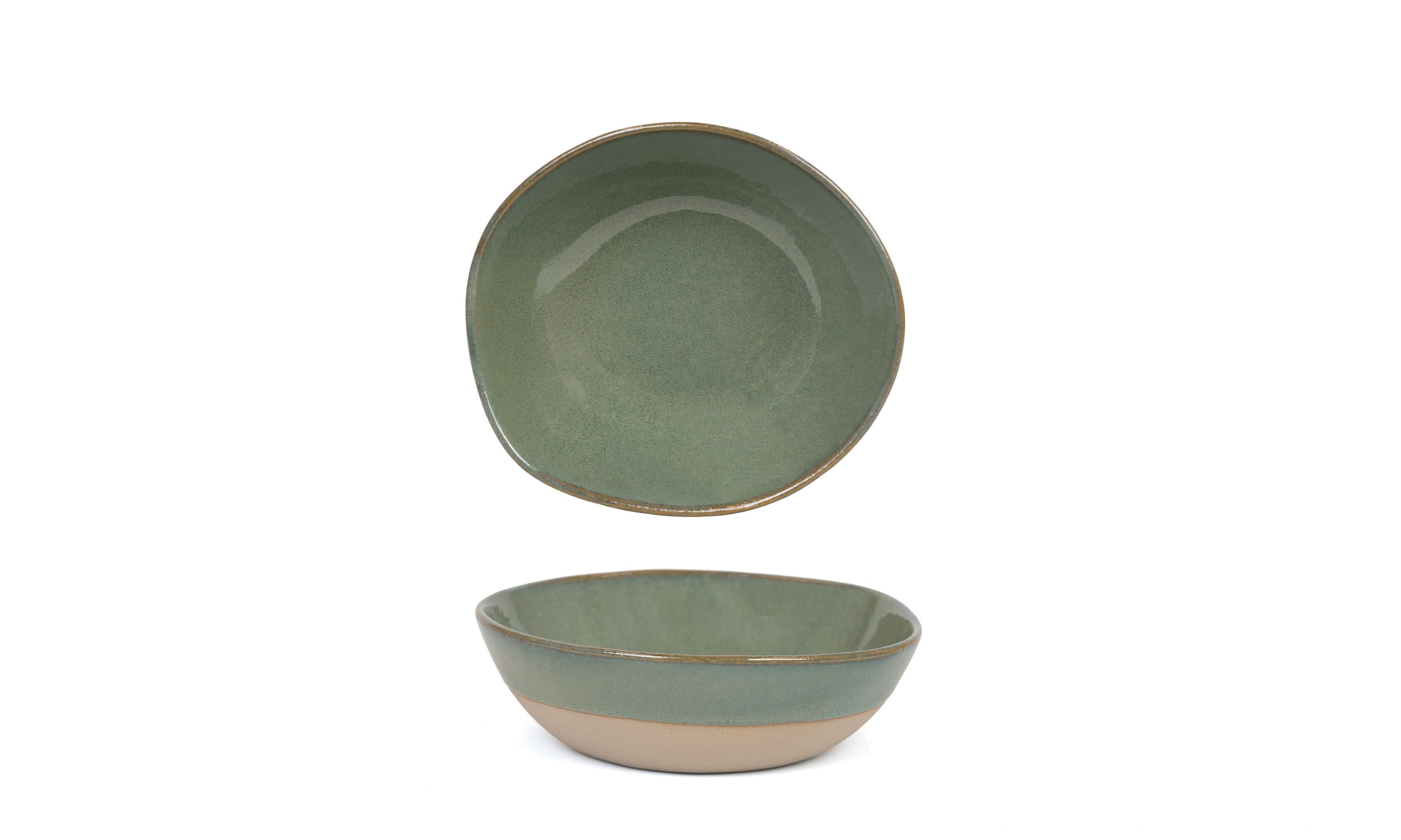 Front of the House DBO163GRP22 7" Round Artefact® Bowl, 24 oz, Moss, 6/Case