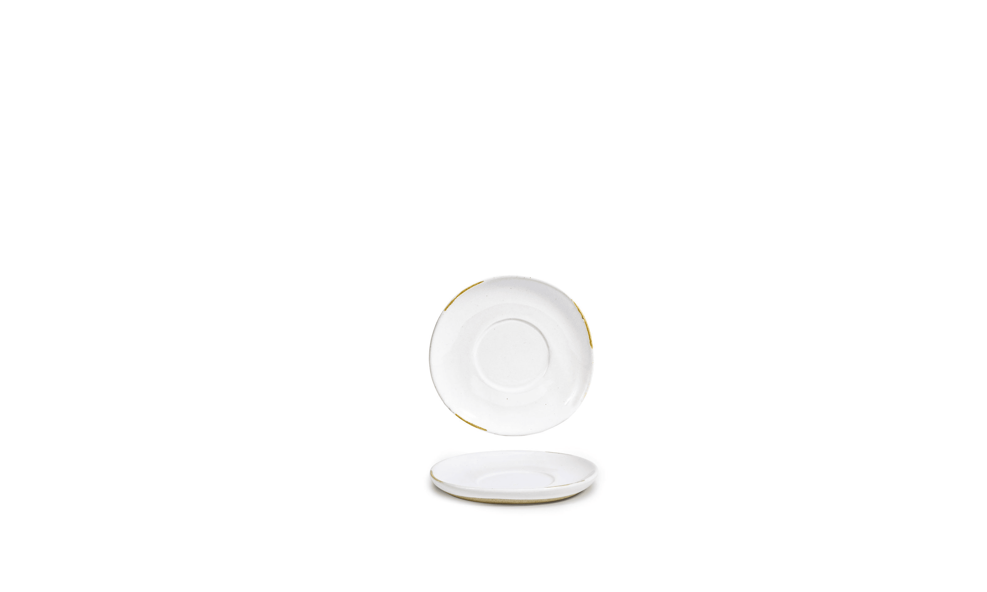 Front of the House DCS070WHP23 4.5" Artefact® Saucer, White, 12/Case
