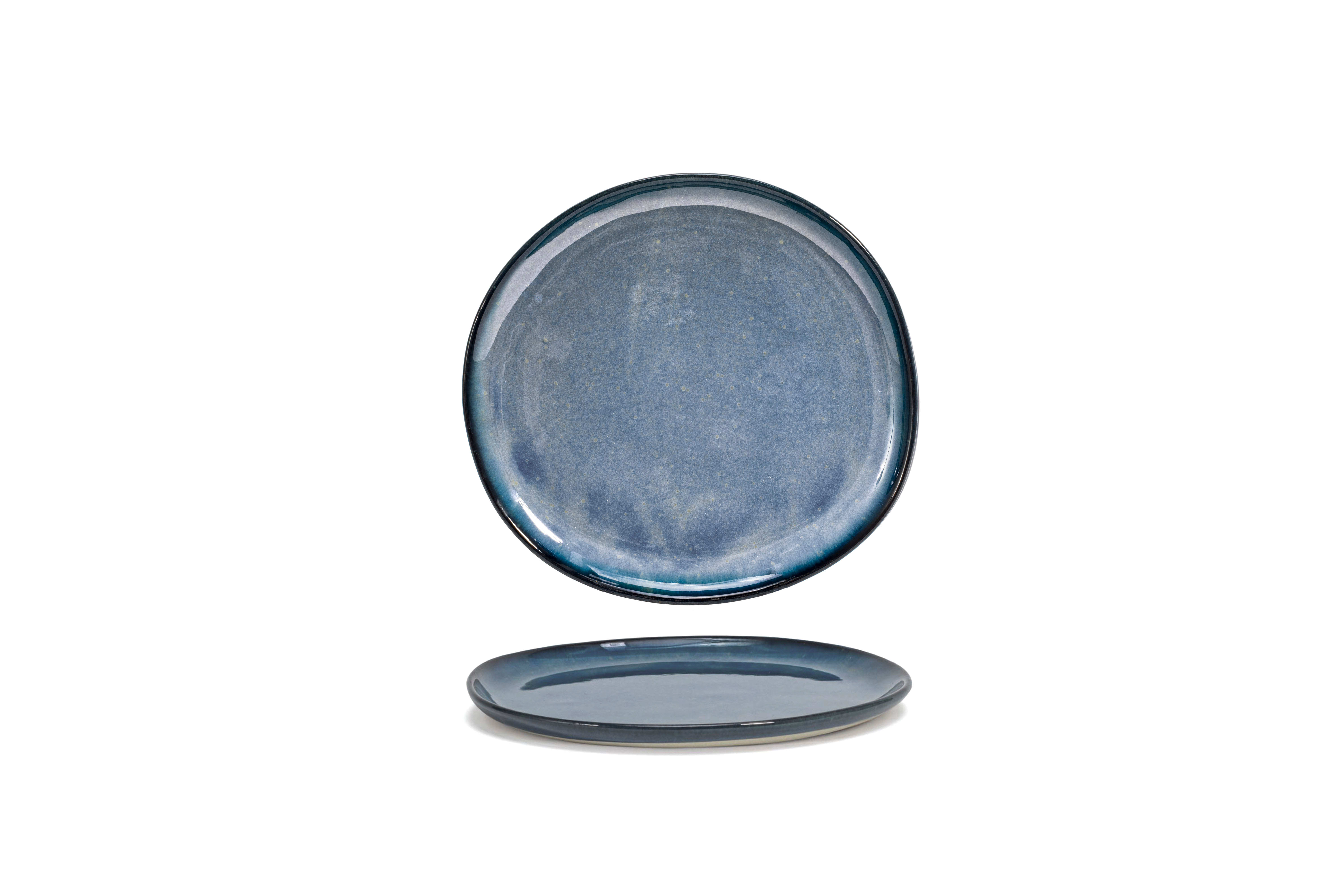 Front of the House DDP069BLP22 9" Round Artefact® Plate, Indigo, 6/Case
